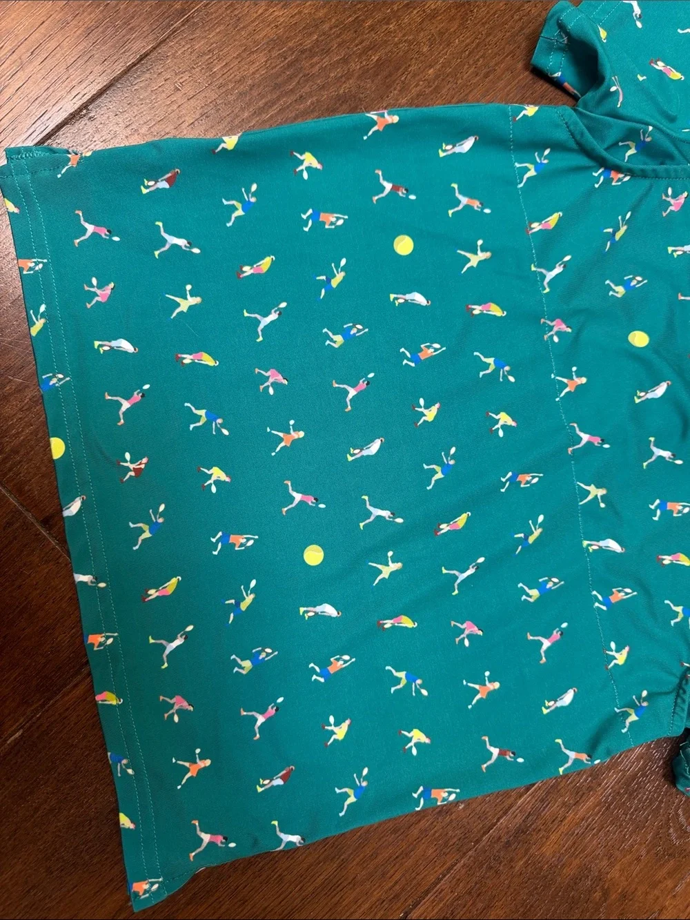 Blue Quail - Boys Green Tennis Court Polo Short Sleeve Shirt - Size: 5